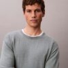 Pullover mit Rundhalsausschnitt aus Leinenmischung Pullover mit Rundhalsausschnitt aus Leinenmischung