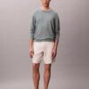 Pullover mit Rundhalsausschnitt aus Leinenmischung Pullover mit Rundhalsausschnitt aus Leinenmischung