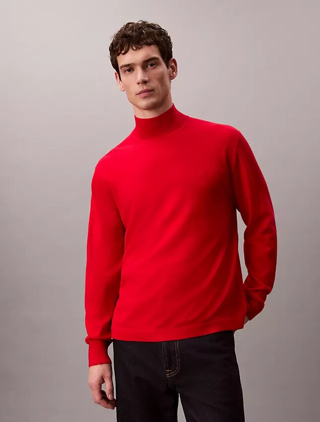 Pullover mit Stehkragen aus Merinowolle Pullover mit Stehkragen aus Merinowolle