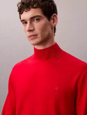 Pullover mit Stehkragen aus Merinowolle