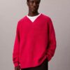 Pullover mit V-Ausschnitt aus Merinowollmischung Pullover mit V-Ausschnitt aus Merinowollmischung