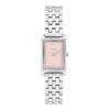 Rechteckige Zifferblatt-Armbanduhr mit Gliederarmband