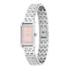 Rechteckige Zifferblatt-Armbanduhr mit Gliederarmband