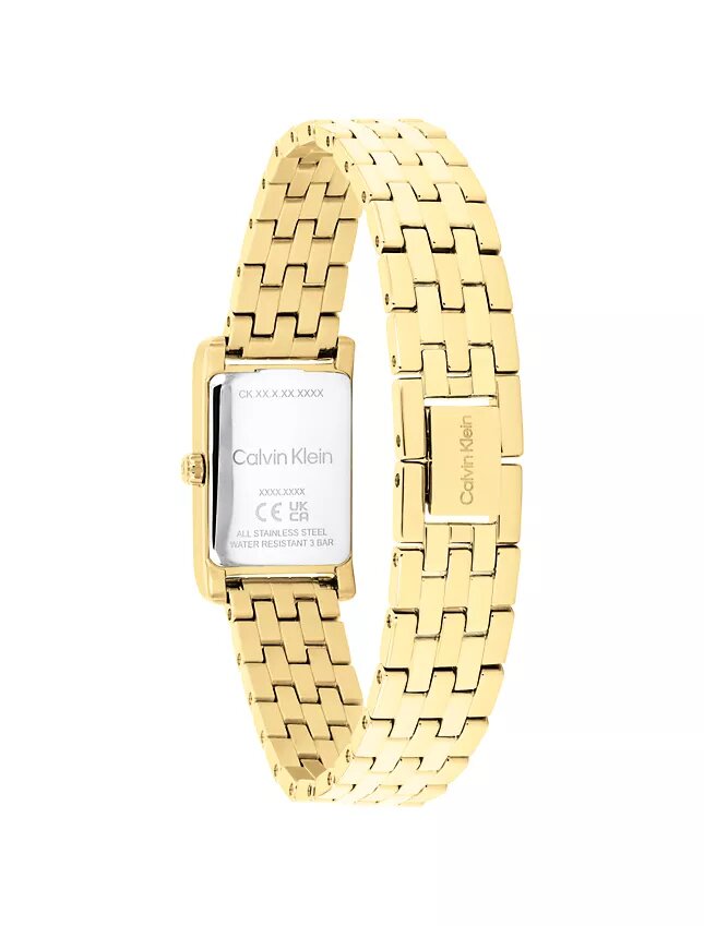 Rechteckige Zifferblatt-Armbanduhr mit Gliederarmband Rechteckige Zifferblatt-Armbanduhr mit Gliederarmband