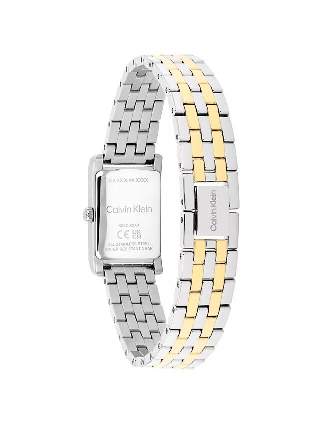 Rechteckige Zifferblatt-Armbanduhr mit Gliederarmband Rechteckige Zifferblatt-Armbanduhr mit Gliederarmband