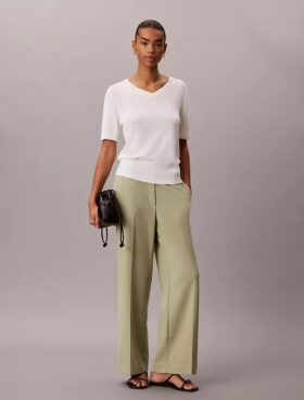 Reisehose aus Stretch-Crêpe