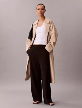 Reisehose aus Stretch-Crêpe