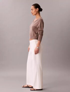 Reisehose aus Stretch-Crêpe