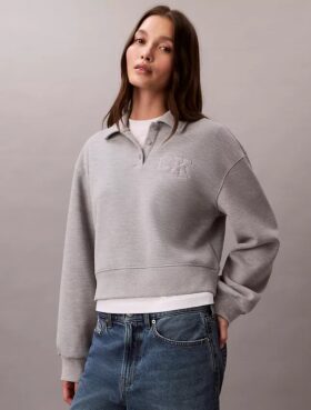Relaxed CK One Polo Sweatshirt