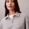 Relaxed CK One Polo Sweatshirt Relaxed CK One Polo Sweatshirt
