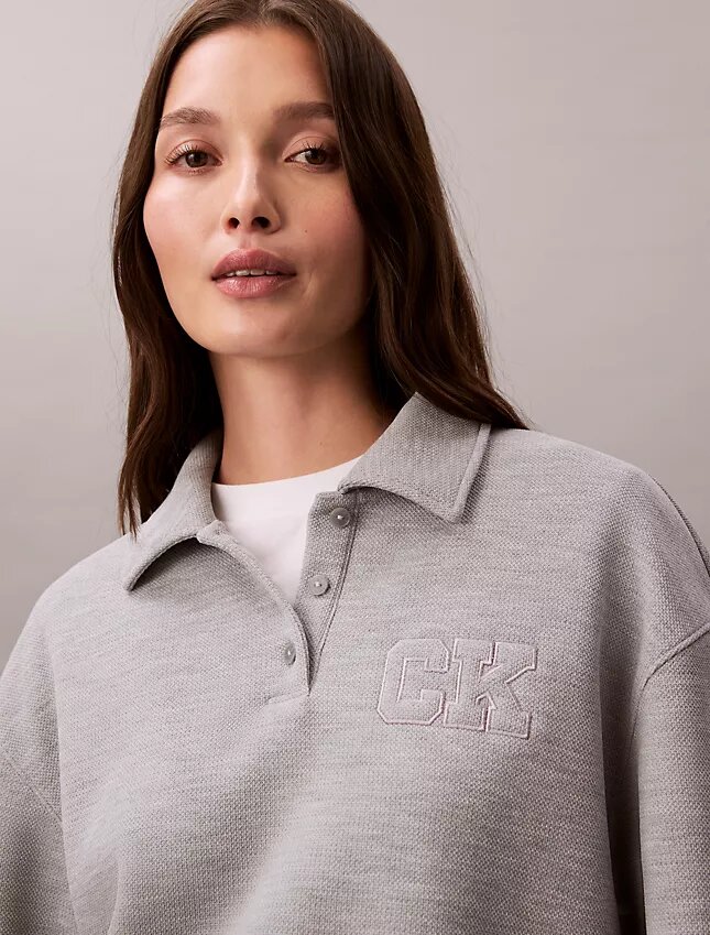 Relaxed CK One Polo Sweatshirt Relaxed CK One Polo Sweatshirt