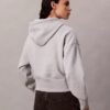 Relaxed-Hoodie mit Pailletten-Monogramm aus Fleece Relaxed-Hoodie mit Pailletten-Monogramm aus Fleece