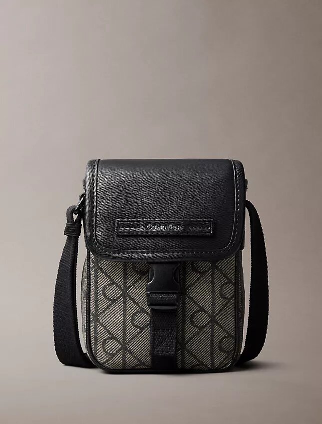 Reporter-Tasche mit Emblem-Jacquard Reporter-Tasche mit Emblem-Jacquard