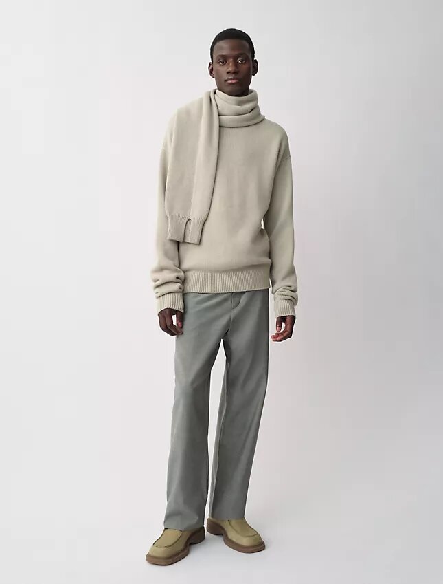 Rex-Kaschmir-Pullover mit Ärmelschal Rex-Kaschmir-Pullover mit Ärmelschal
