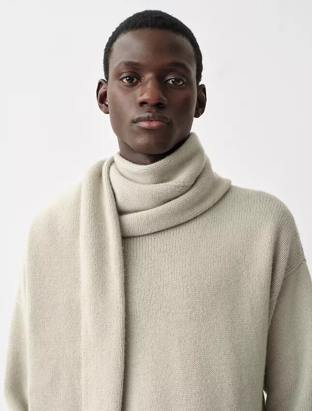 Rex-Kaschmir-Pullover mit Ärmelschal Rex-Kaschmir-Pullover mit Ärmelschal