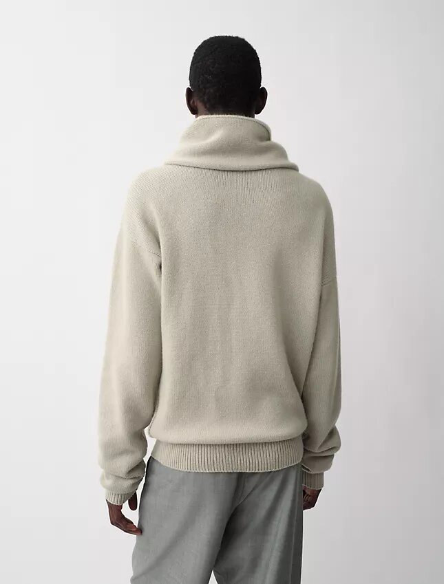 Rex-Kaschmir-Pullover mit Ärmelschal Rex-Kaschmir-Pullover mit Ärmelschal