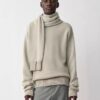 Rex-Kaschmir-Pullover mit Ärmelschal Rex-Kaschmir-Pullover mit Ärmelschal