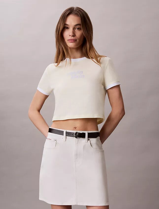 Ringer-T-Shirt mit Logo-Grafik Ringer-T-Shirt mit Logo-Grafik