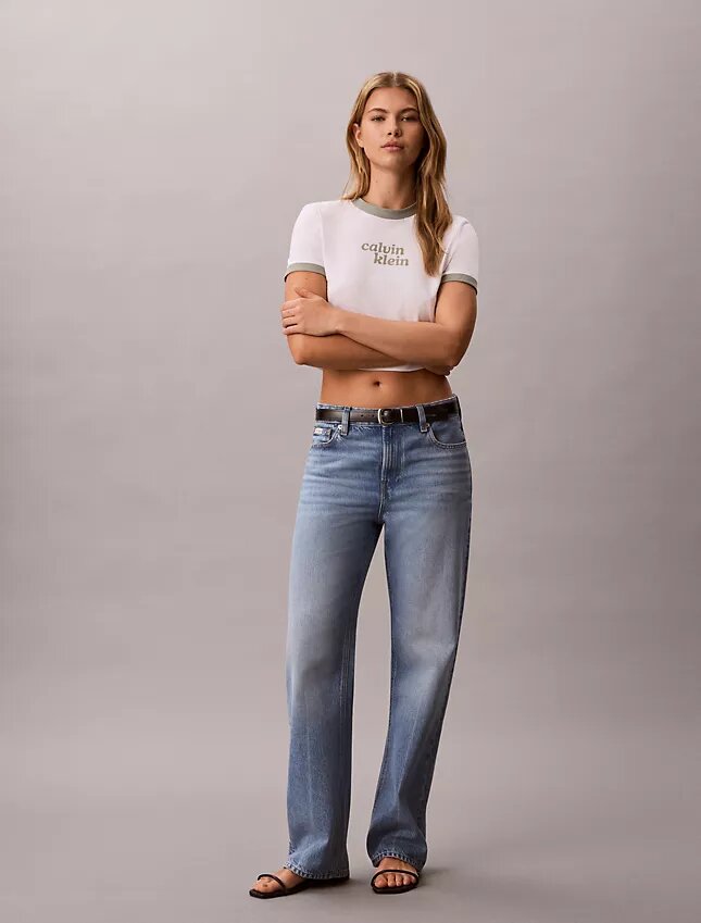 Ringer-T-Shirt mit Logo-Grafik Ringer-T-Shirt mit Logo-Grafik