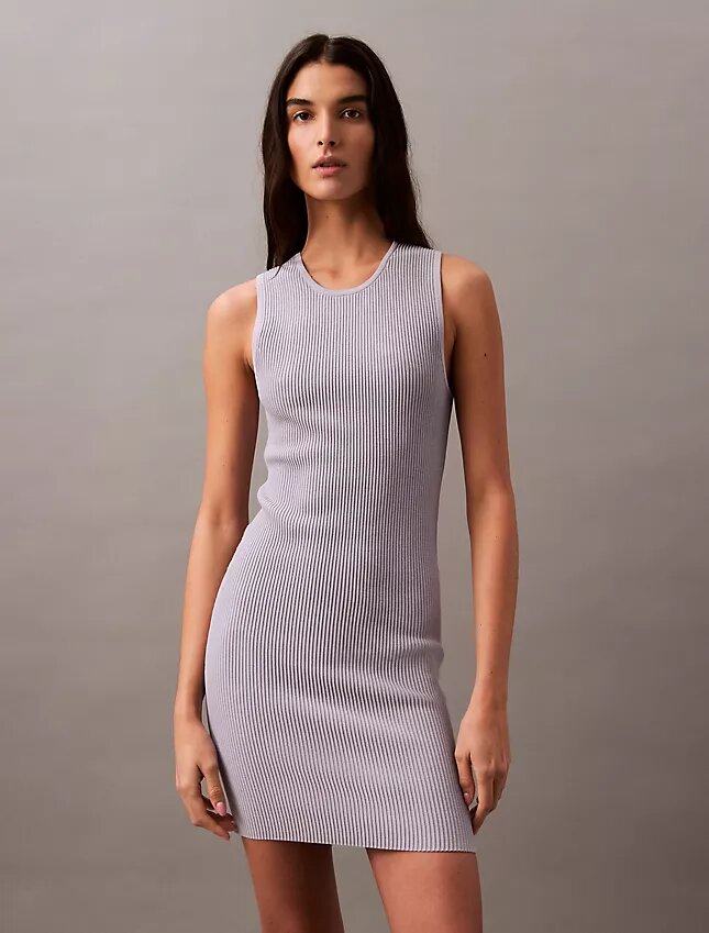 Ripp-Minikleid ohne Ärmel Ripp-Minikleid ohne Ärmel