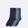 Rippen-Logo 4er-Pack Socken