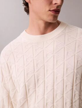 Ripppullover mit durchgehendem Emblem-Logo