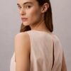 Ärmellose Bluse aus Baumwollpopeline Ärmellose Bluse aus Baumwollpopeline