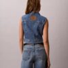 Ärmellose Denim-Weste Ärmellose Denim-Weste