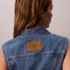 Ärmellose Denim-Weste Ärmellose Denim-Weste