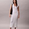 Ärmelloses Midi-Strickkleid Ärmelloses Midi-Strickkleid