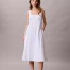 Ärmelloses Midikleid aus Baumwollpopeline Ärmelloses Midikleid aus Baumwollpopeline