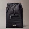 Rucksack aus mattem Nylon mit Kordelzug