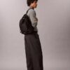Rucksack aus mattem Nylon mit Kordelzug