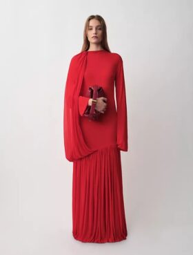 Sara Drapiertes Abendkleid