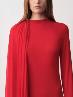Sara Drapiertes Abendkleid