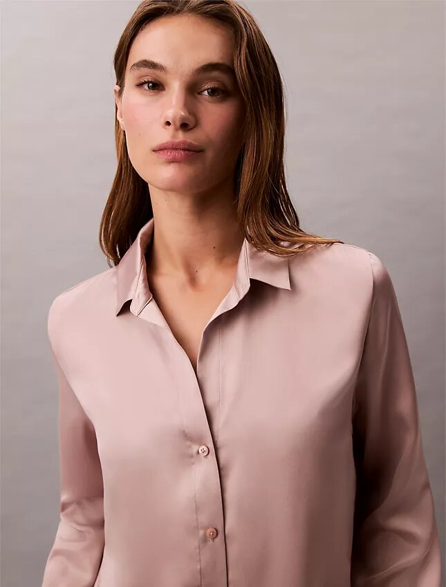 Schlafhemd mit Satin-Glanz Schlafhemd mit Satin-Glanz