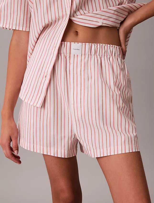 Schlafshorts aus Baumwollpopeline Schlafshorts aus Baumwollpopeline