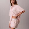 Schlafshorts aus Baumwollpopeline Schlafshorts aus Baumwollpopeline