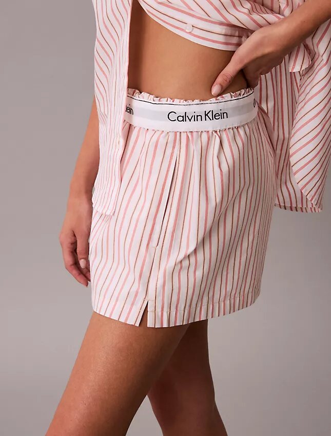 Schlafshorts aus Baumwollpopeline Schlafshorts aus Baumwollpopeline