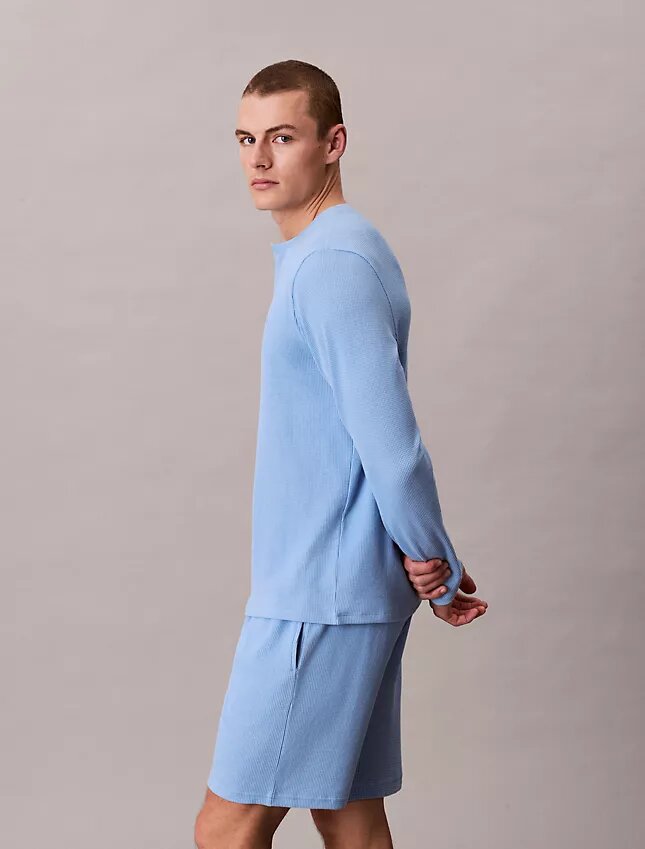 Schlafshorts aus Waffelpiqué Schlafshorts aus Waffelpiqué