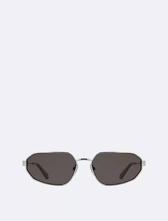 Schlanke Sonnenbrille aus Metall in modifizierter Rechteckform Schlanke Sonnenbrille aus Metall in modifizierter Rechteckform