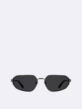 Schlanke Sonnenbrille aus Metall in modifizierter Rechteckform