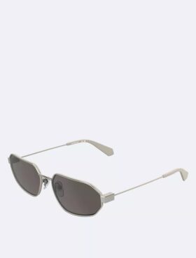 Schlanke Sonnenbrille aus Metall in modifizierter Rechteckform