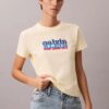 Schlankes T-Shirt mit kontrastierendem Logo-Aufdruck