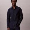 Schmal geschnittenes Stretch-Hemd mit Knopfleiste Schmal geschnittenes Stretch-Hemd mit Knopfleiste
