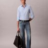 Schmal geschnittenes Stretch-Hemd mit Knopfleiste Schmal geschnittenes Stretch-Hemd mit Knopfleiste