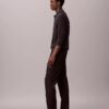 Schmale, konisch zulaufende Chino-Hose aus Baumwollsatin Schmale, konisch zulaufende Chino-Hose aus Baumwollsatin