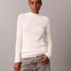 Schmaler Pullover aus Baumwollripp
