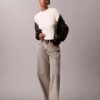 Schmaler Pullover aus Baumwollripp