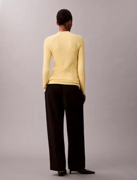 Schmaler Pullover aus Baumwollripp